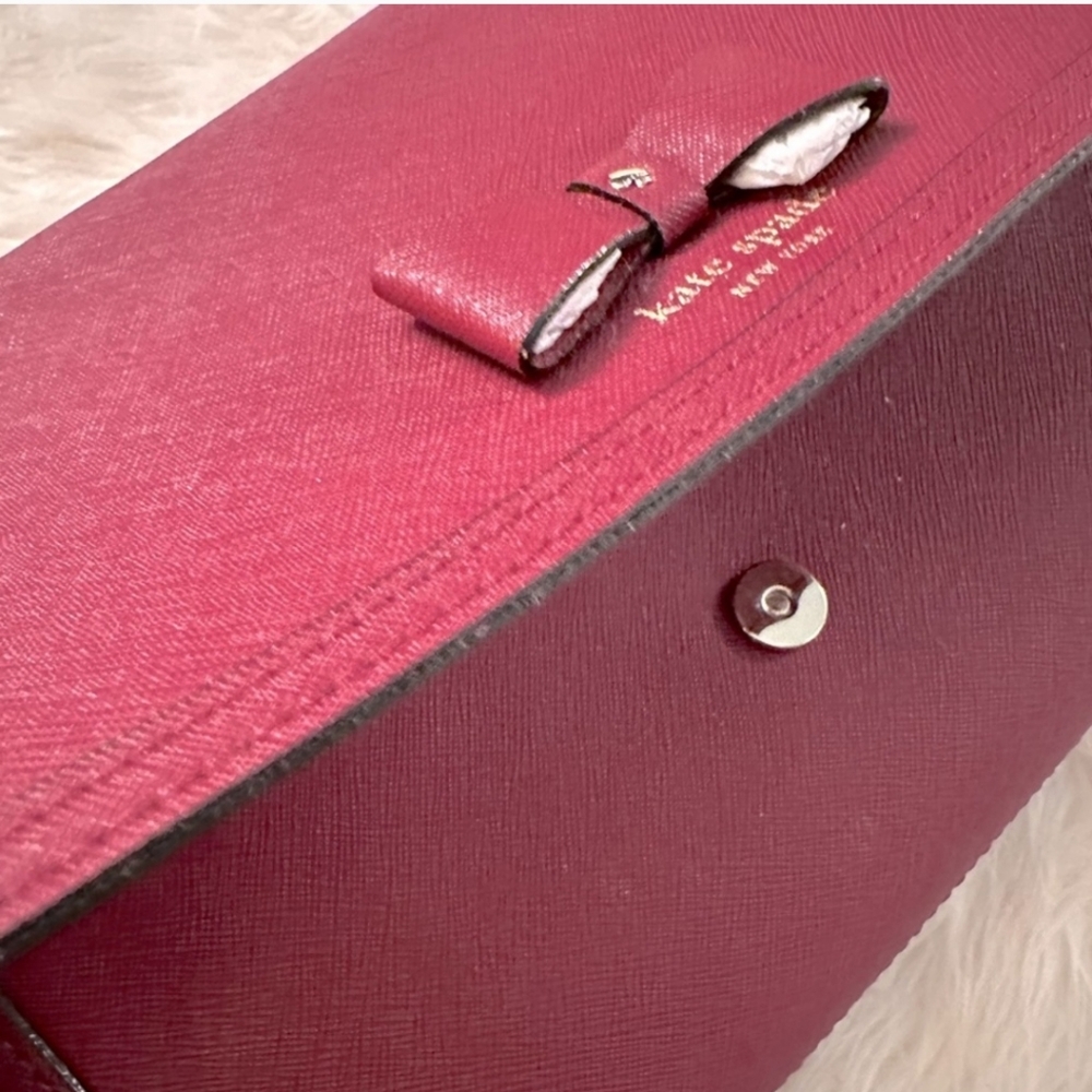 NWT Kate Spade Alek Merlot Crossbody with Bow - Picture 6 of 8